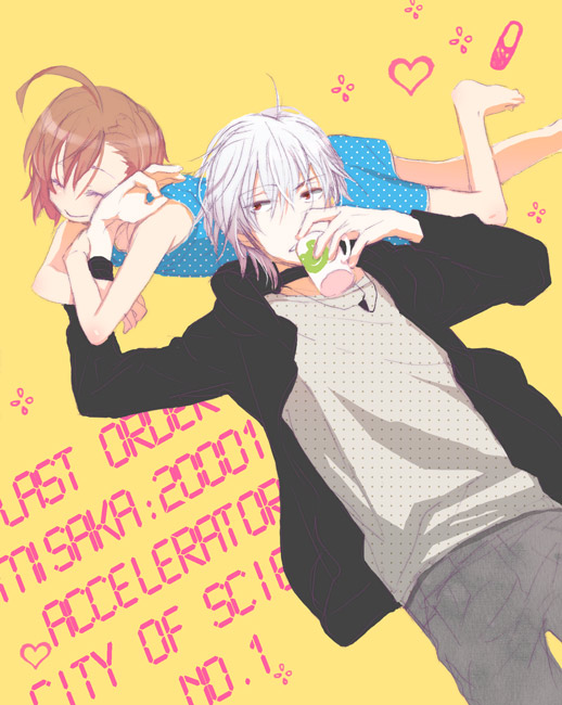 accelerator and last order (toaru majutsu no index) drawn by f-tani