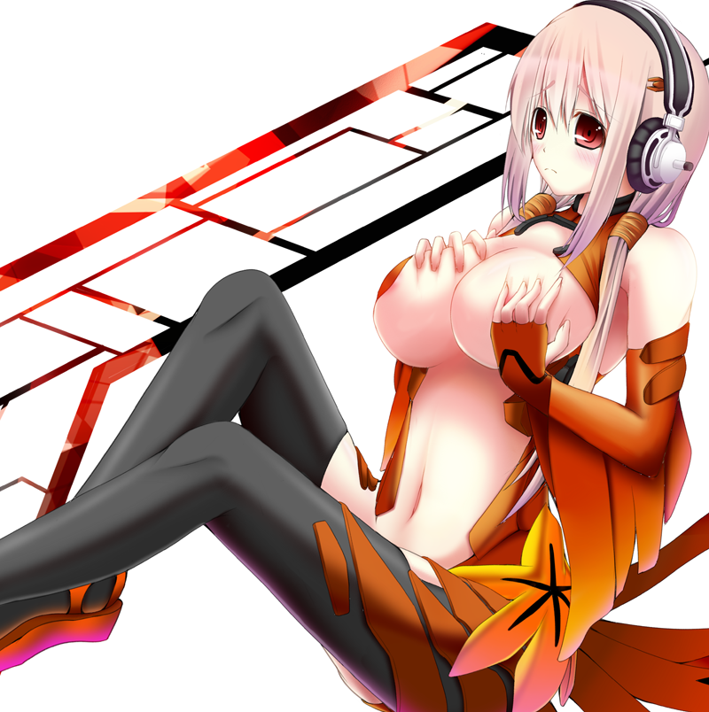 super sonico and yuzuriha inori (nitroplus and 1 more) drawn by waserin
