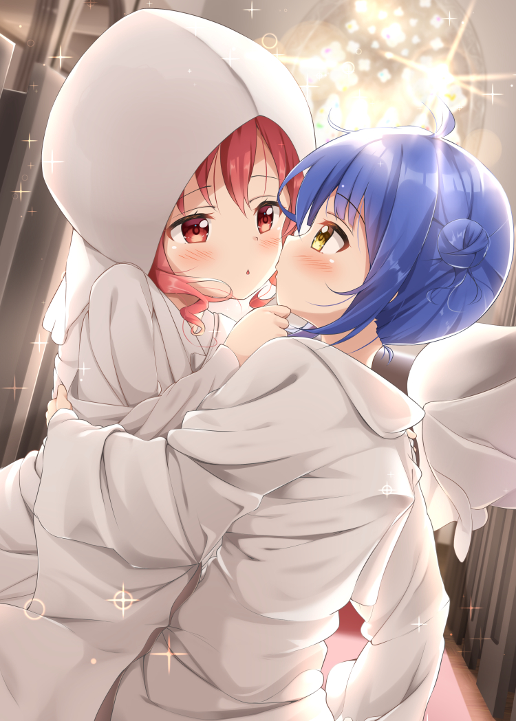 jouga maya and natsu megumi (gochuumon wa usagi desu ka?) drawn by mika_miche