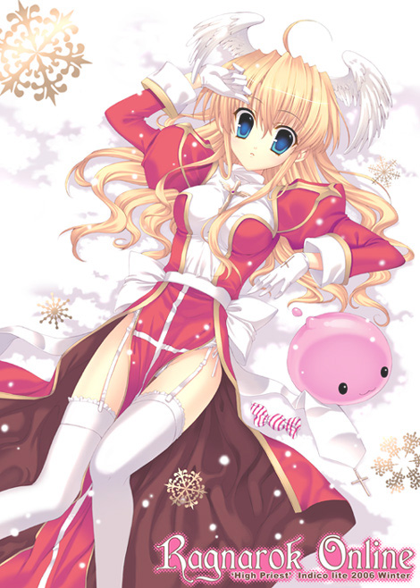 high priest and poring (ragnarok online) drawn by mitha