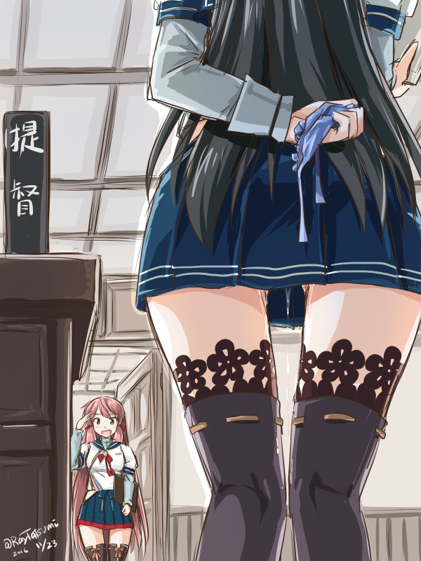 ooyodo and akashi (kantai collection) drawn by tatsumi_ray