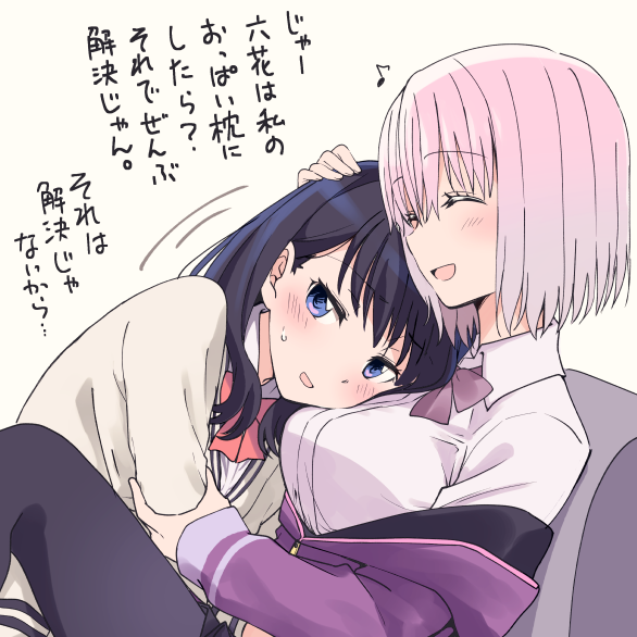 takarada rikka and shinjou akane (gridman universe and 1 more) drawn by niina_ryou