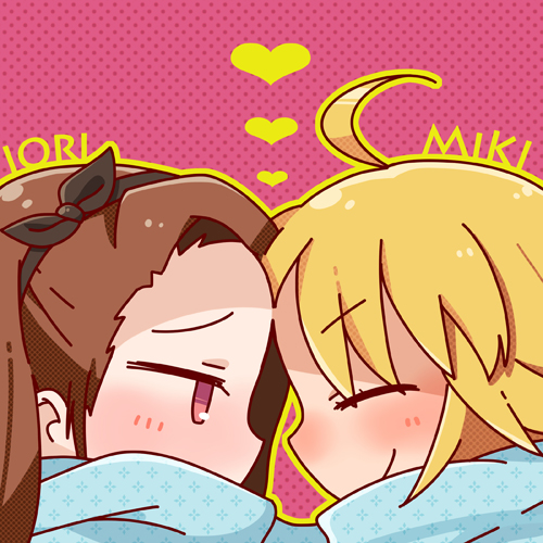 hoshii miki and minase iori (idolmaster) drawn by paru-tan