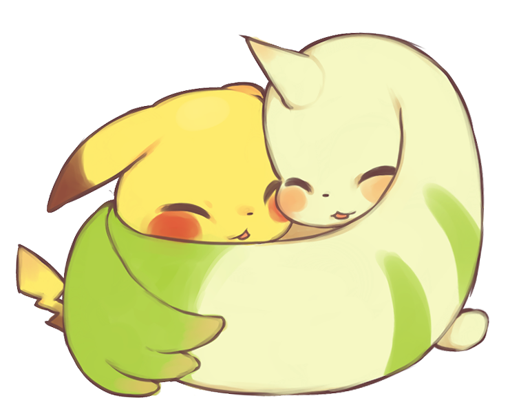 pikachu and terriermon (pokemon and 1 more) drawn by kiwibon