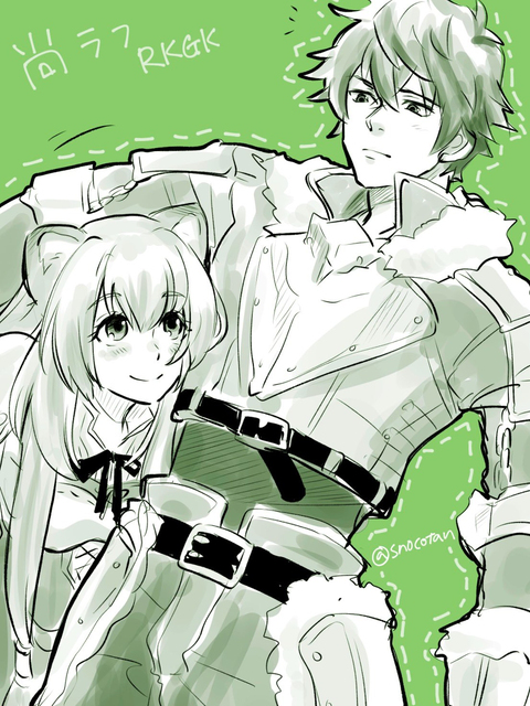 raphtalia and iwatani naofumi (tate no yuusha no nariagari) drawn by suno_(snocotan)