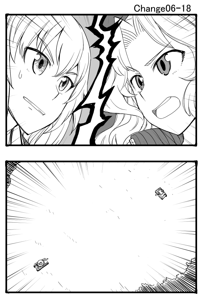 itsumi erika and kay (girls und panzer) drawn by sutahiro_(donta)