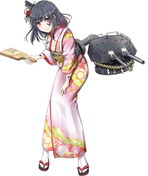 yamashiro and the yuudachi-like creature (kantai collection) drawn by rikka_(rikka331)