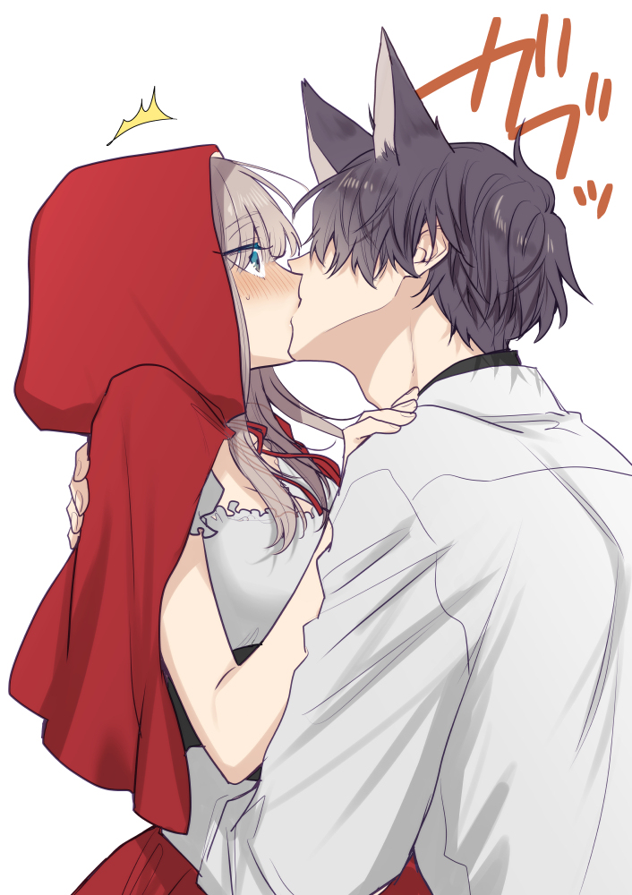 little red riding hood and big bad wolf (original and 1 more) drawn by fdn_fdo