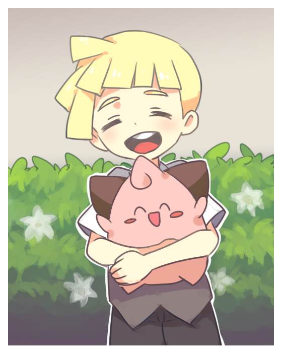gladion and cleffa (pokemon and 1 more) drawn by yoyterra