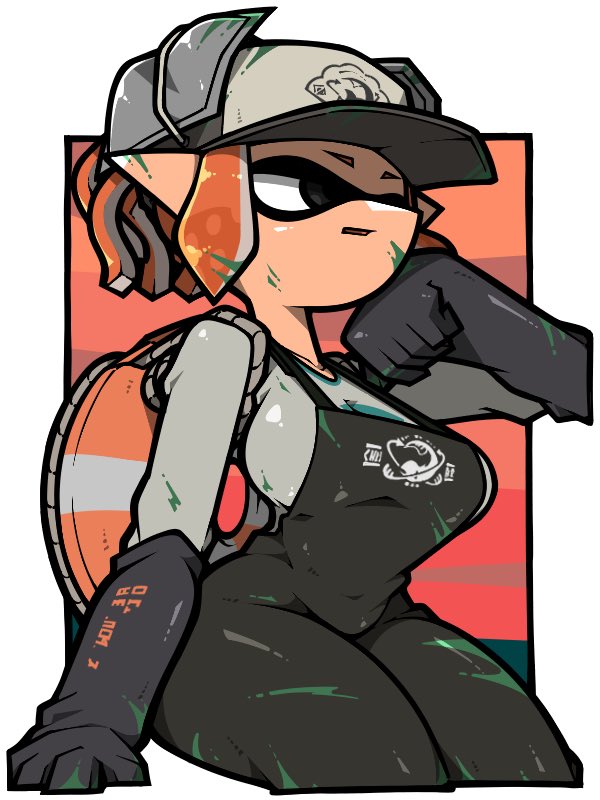 inkling player character and inkling girl (splatoon) drawn by name_omoitukan2