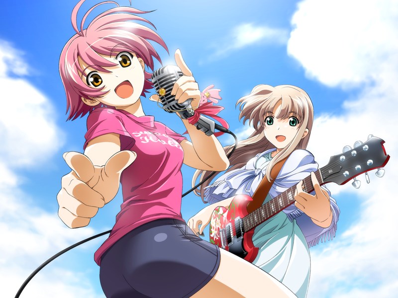 shiino kirari and kashiwara sarina (kira kira) drawn by katakura_shinji