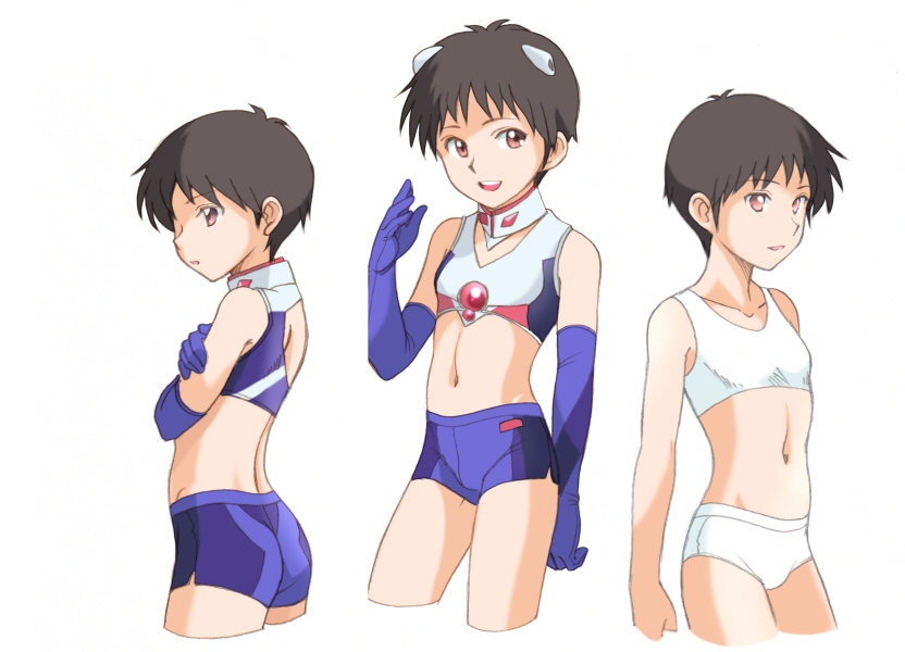 ikari shinji (neon genesis evangelion) drawn by ebi-rom