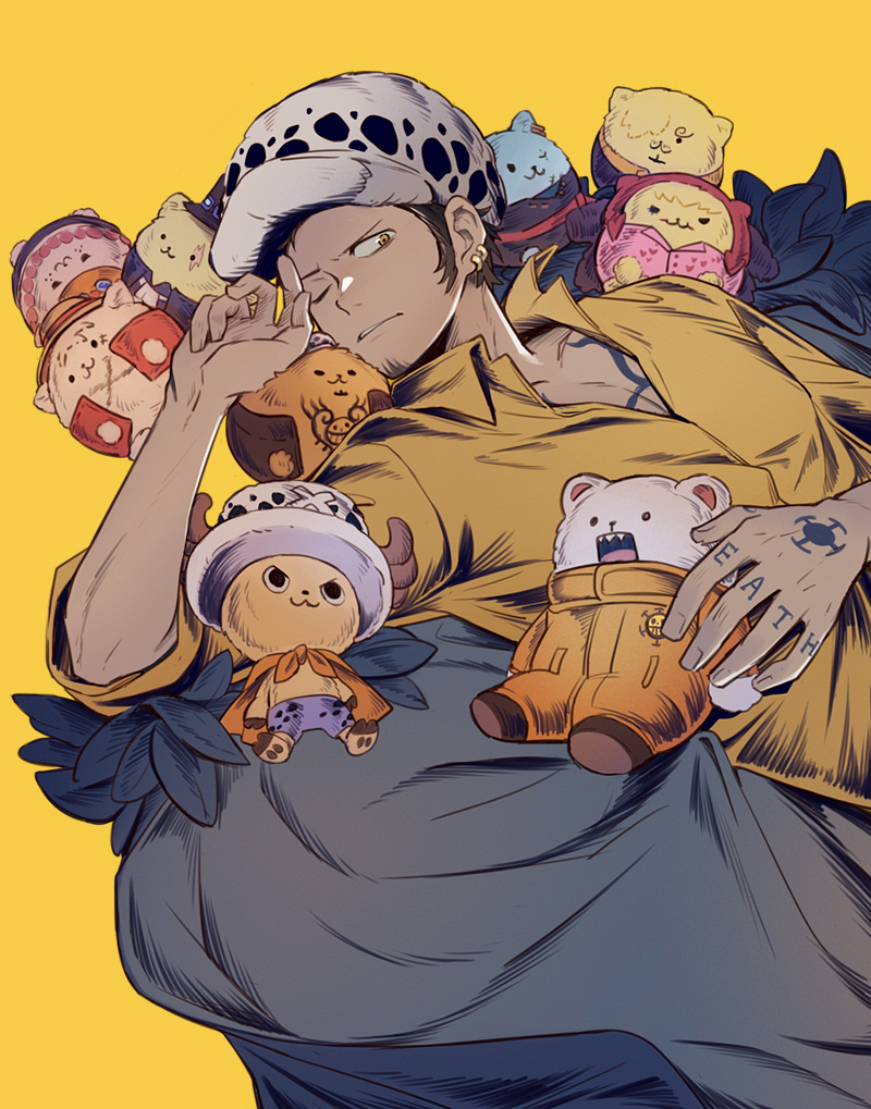 monkey d. luffy, roronoa zoro, sanji, trafalgar law, tony tony chopper, and 4 more (one piece) drawn by yurichi_(artist)