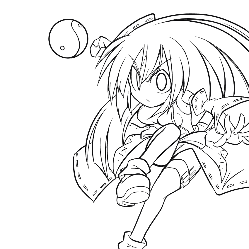 sendai hakurei no miko (original and 2 more) drawn by futa_(nabezoko)