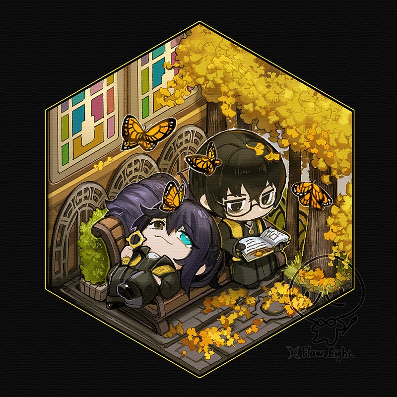 yi sang and hong lu (project moon and 1 more) drawn by flaw_eight