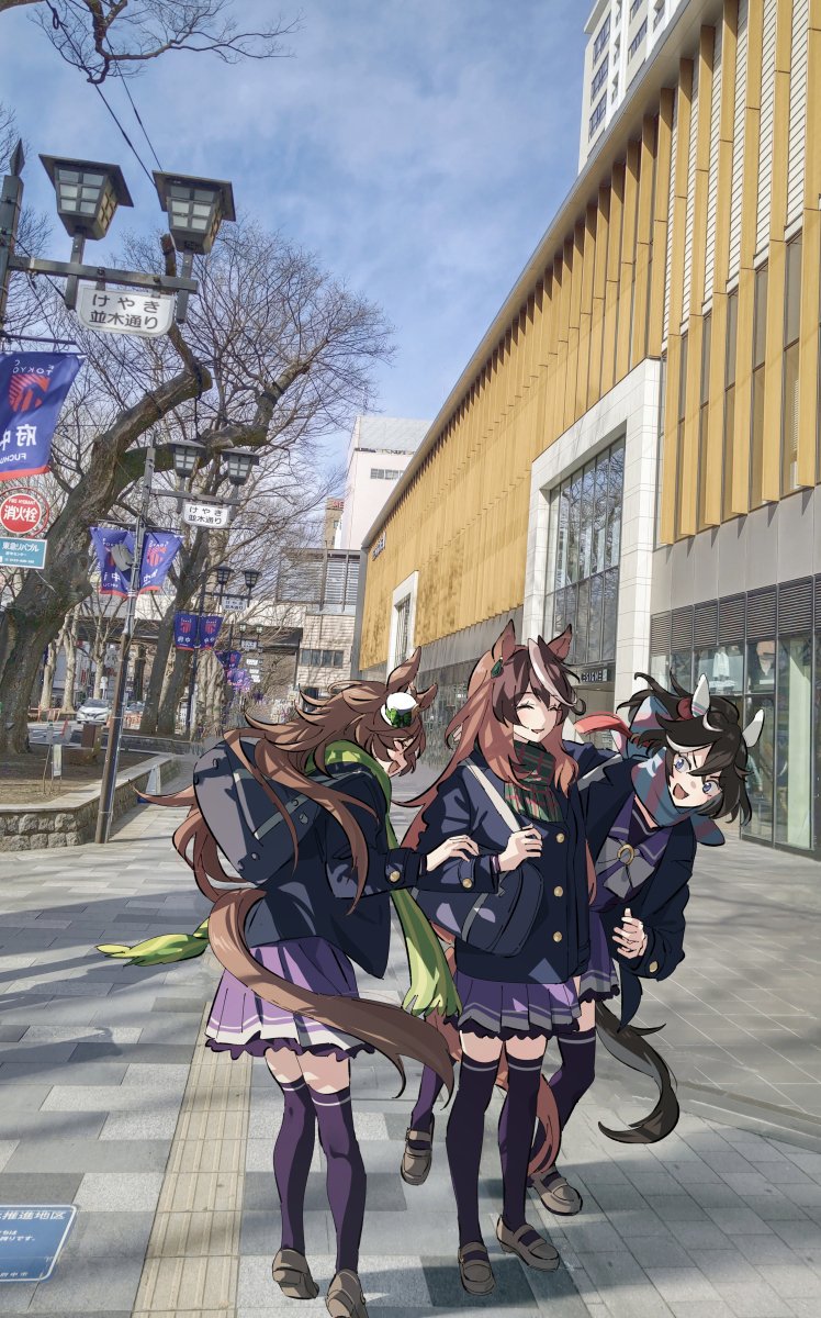 symboli rudolf, mr. c.b., and katsuragi ace (umamusume) drawn by taromarun