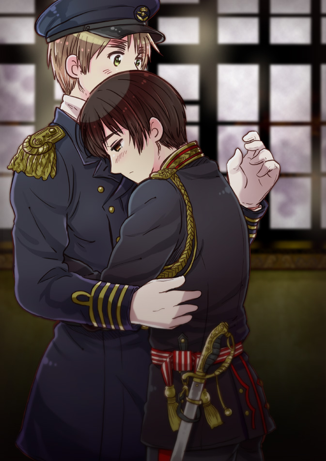 united kingdom and japan (axis powers hetalia) drawn by kuro_(parade)