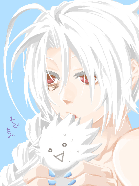ragna the bloodedge and nu-13 (blazblue) drawn by kobayakawa_haruyoshi
