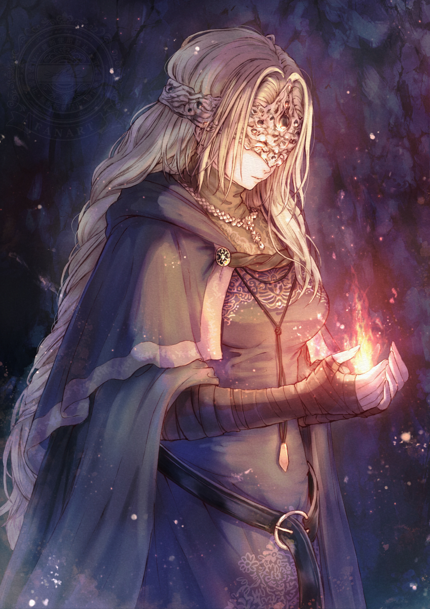 fire keeper (dark souls and 1 more) drawn by kodue55