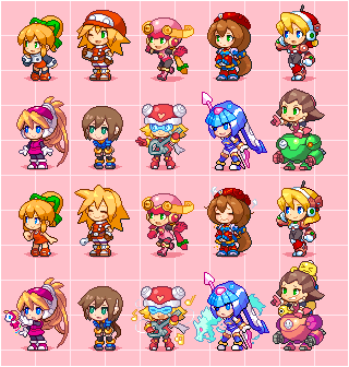 roll, aile, tron bonne, roll caskett, fairy leviathan, and 7 more (mega man and 6 more) drawn by shirosu