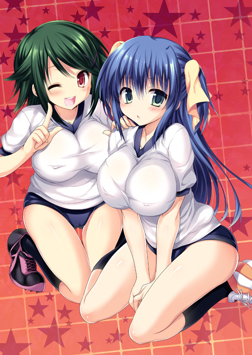 kanzaki ayane and nagamori chisa (gakkou de seishun!) drawn by sanshoku_amido