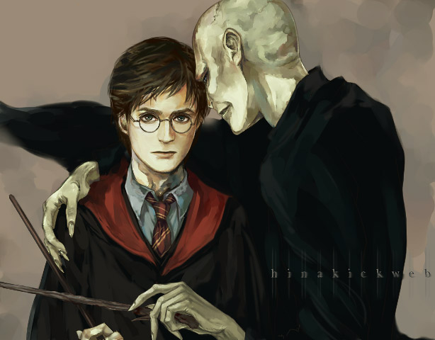 harry potter and voldemort (wizarding world and 2 more) drawn by furayu_(flayu)