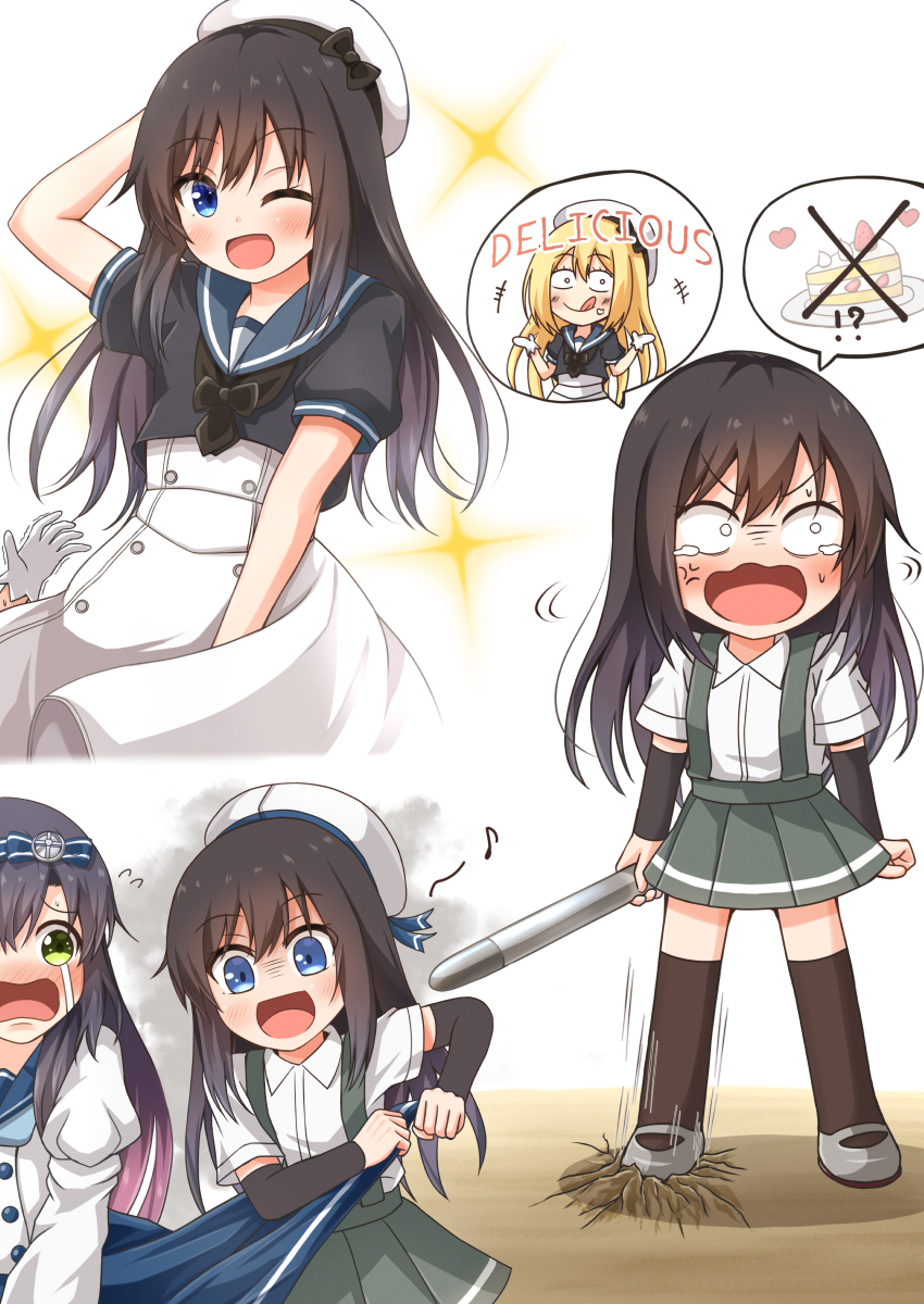 asashio, jervis, and matsuwa (kantai collection) drawn by comiching