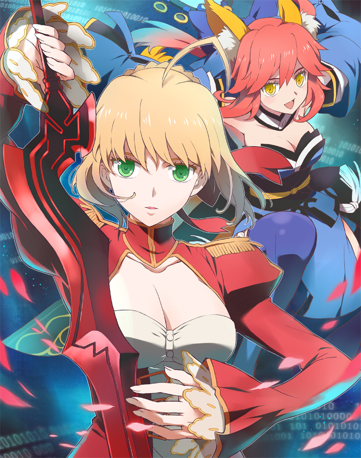 tamamo, nero claudius, and tamamo no mae (fate and 1 more) drawn by n-tamaki