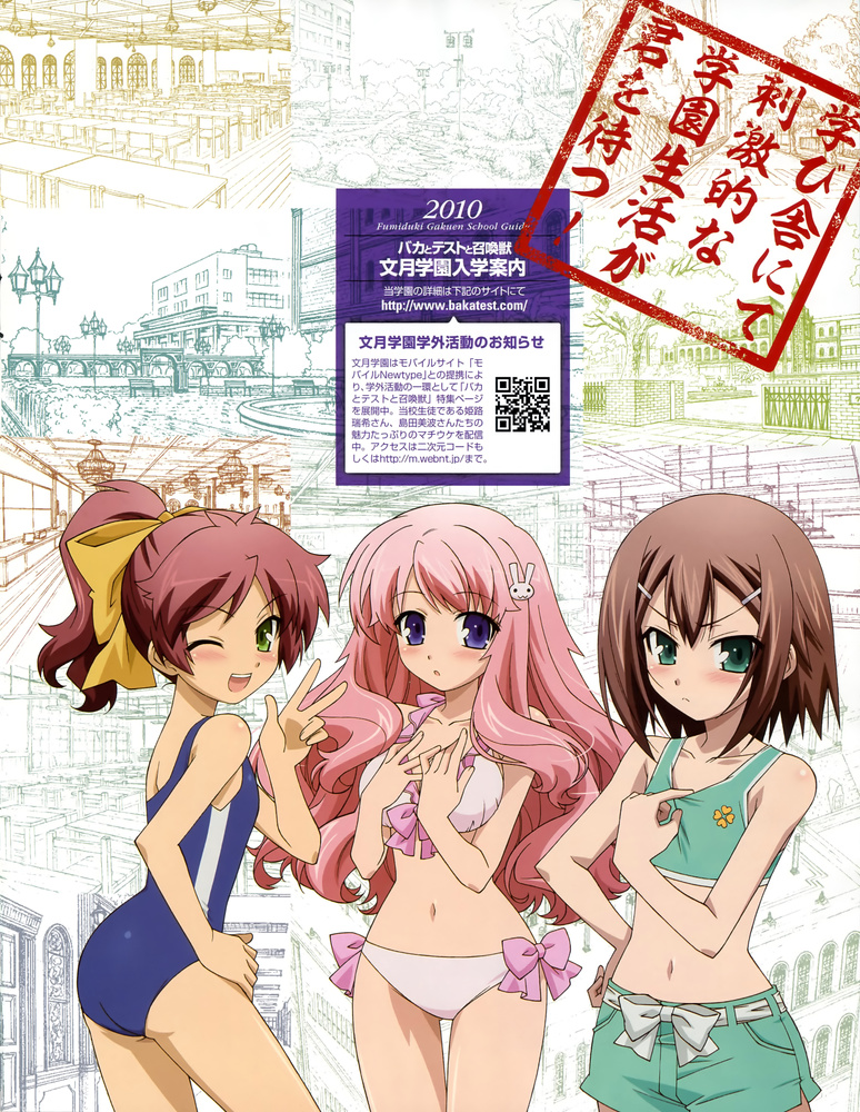 kinoshita hideyoshi, himeji mizuki, and shimada minami (baka to test to shoukanjuu)