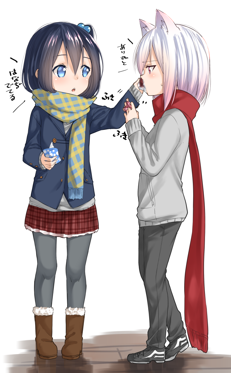 suzunari shizuku and suzunari arare (original) drawn by yuki_arare