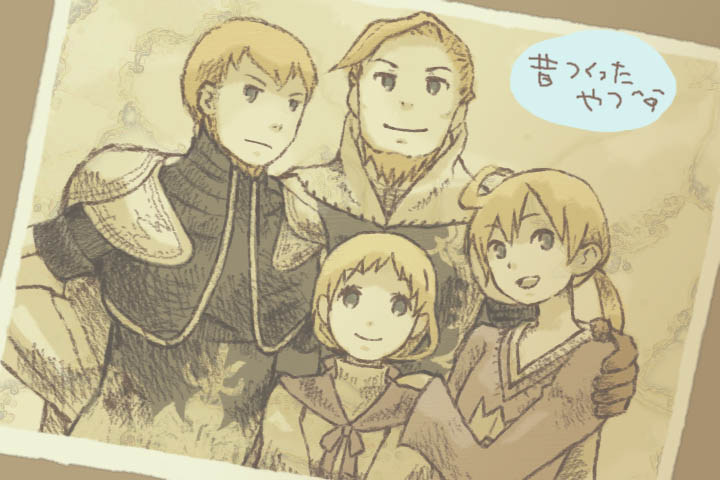 ramza beoulve, alma beoulve, dycedarg beoulve, and zalbaag beoulve (final fantasy and 2 more) drawn by ketama_no_su