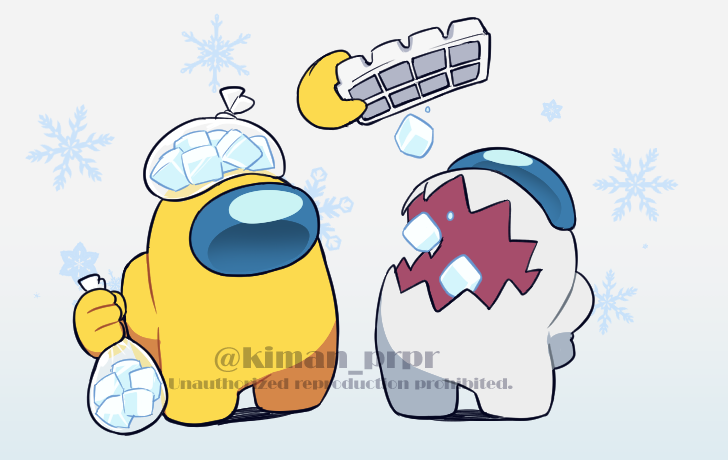 crewmate, yellow, white, and impostor (among us) drawn by kiman