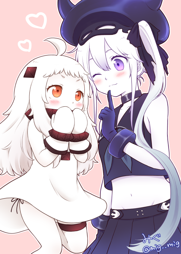 northern ocean princess and destroyer princess (kantai collection) drawn by migu_(migmig)