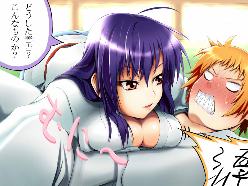 kurokami medaka and hitoyoshi zenkichi (medaka box) drawn by tanno_shii