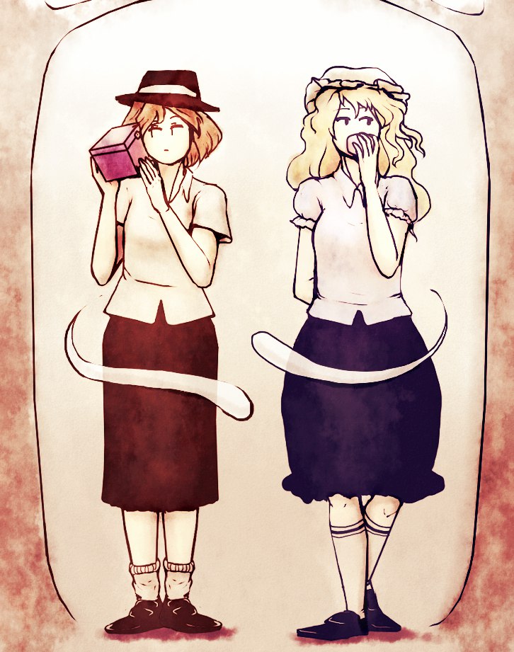 usami renko and maribel hearn (touhou and 1 more) drawn by moonywitcher