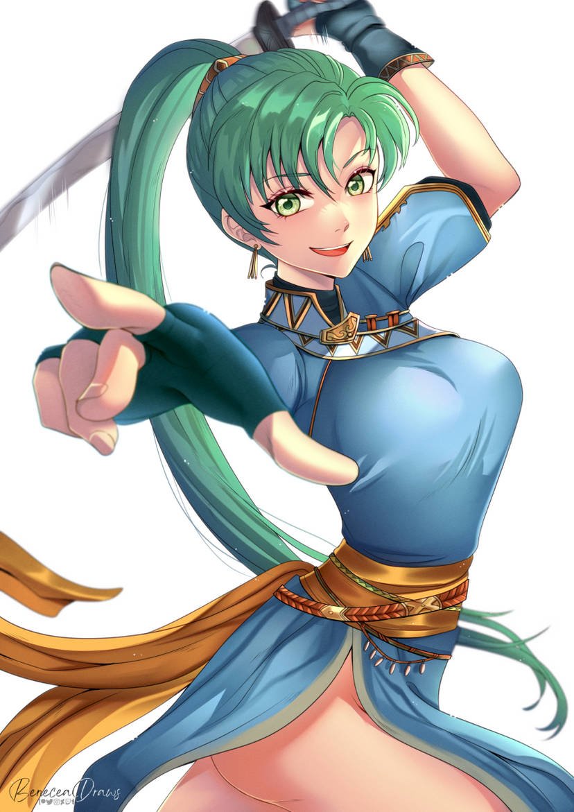 lyn (fire emblem and 1 more) drawn by beneceadraws