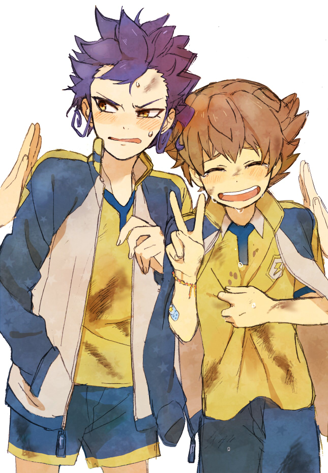 matsukaze tenma and tsurugi kyousuke (inazuma eleven and 1 more) drawn by mezashi_(mezasi)