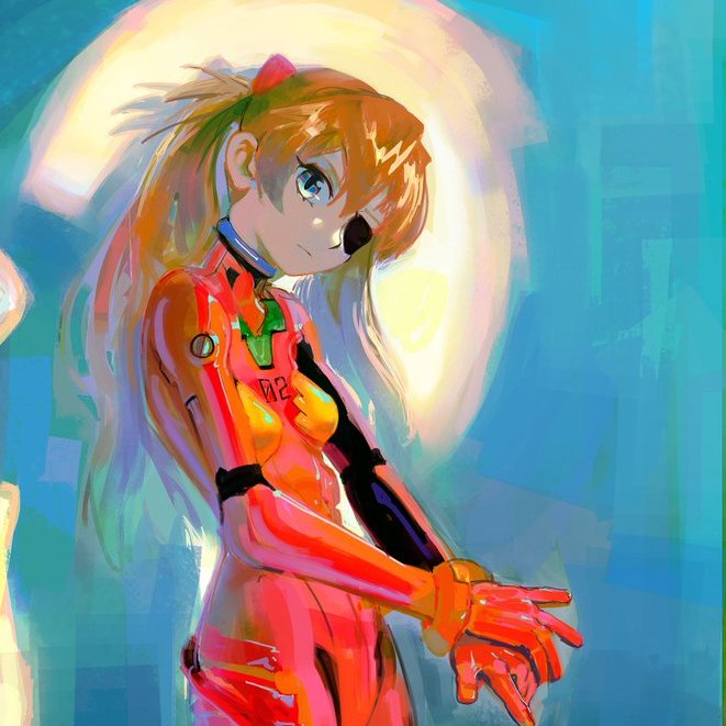 souryuu asuka langley (neon genesis evangelion) drawn by juvi_rkgk