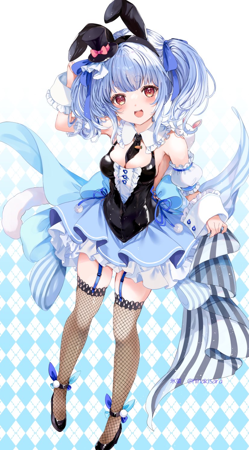 usada pekora and don-chan (hololive) drawn by hinakisara