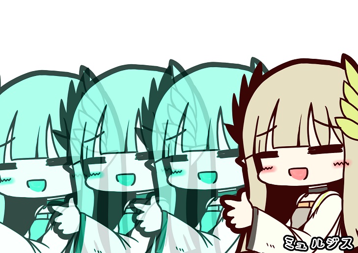 muelsyse (arknights and 1 more) drawn by mikage_sakura_(artist)