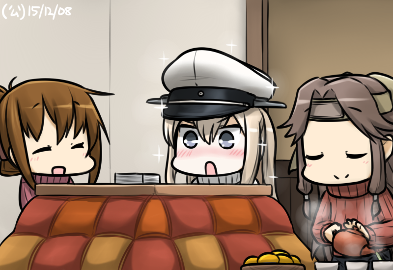 inazuma, graf zeppelin, jintsuu, and jintsuu kai ni (kantai collection) drawn by hamu_koutarou