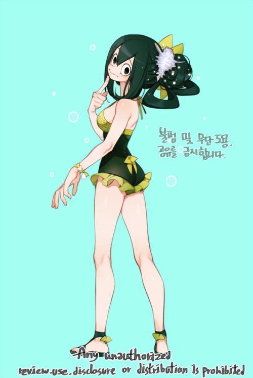 asui tsuyu (boku no hero academia) drawn by deogbab