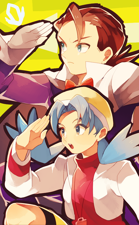 kris and eusine (pokemon and 1 more) drawn by naoko_(juvenile)