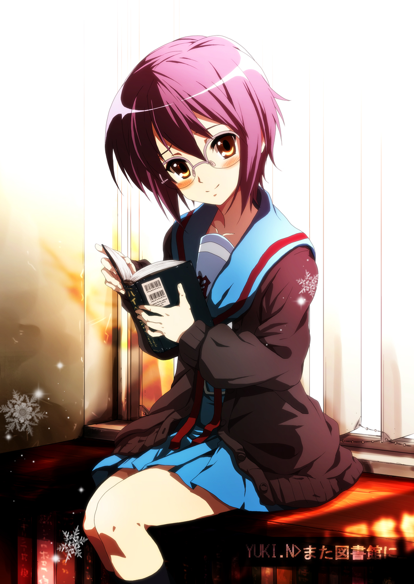 nagato yuki (suzumiya haruhi no yuuutsu) drawn by minimaru