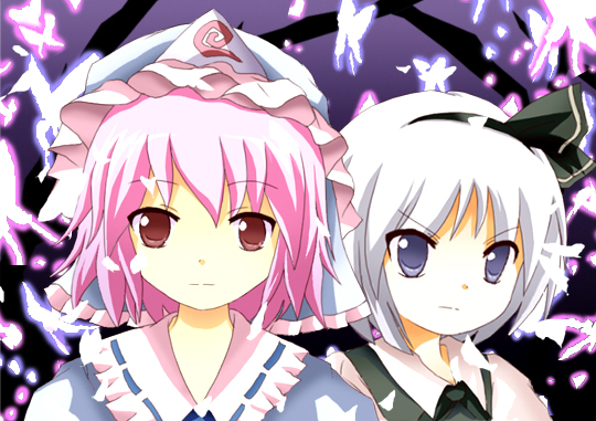 konpaku youmu and saigyouji yuyuko (touhou) drawn by tamago_gohan