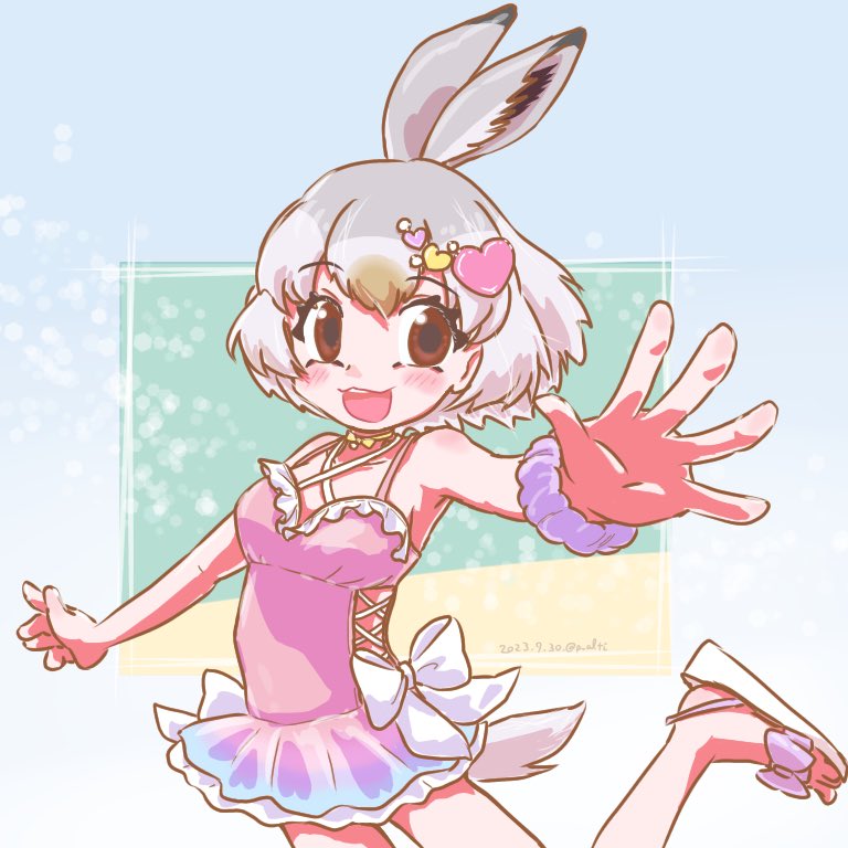 mountain hare (kemono friends and 1 more) drawn by p_alti