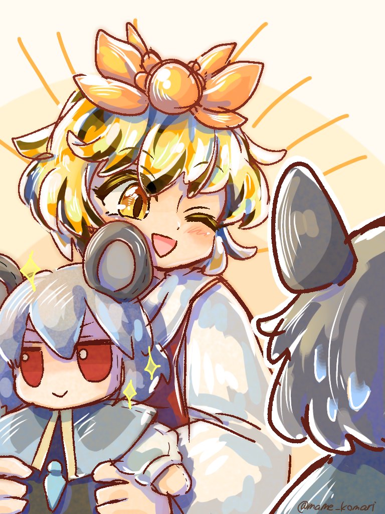 nazrin and toramaru shou (touhou) drawn by mame_komari