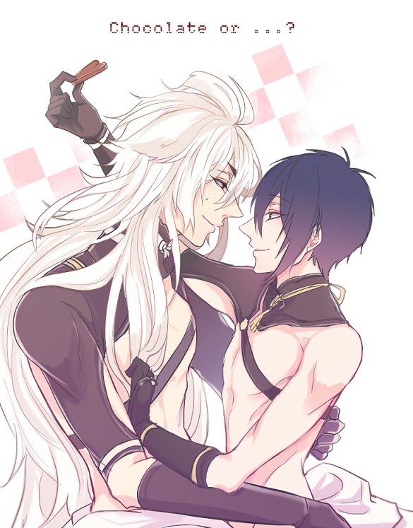 mikazuki munechika and kogitsunemaru (touken ranbu) drawn by die_yu_you