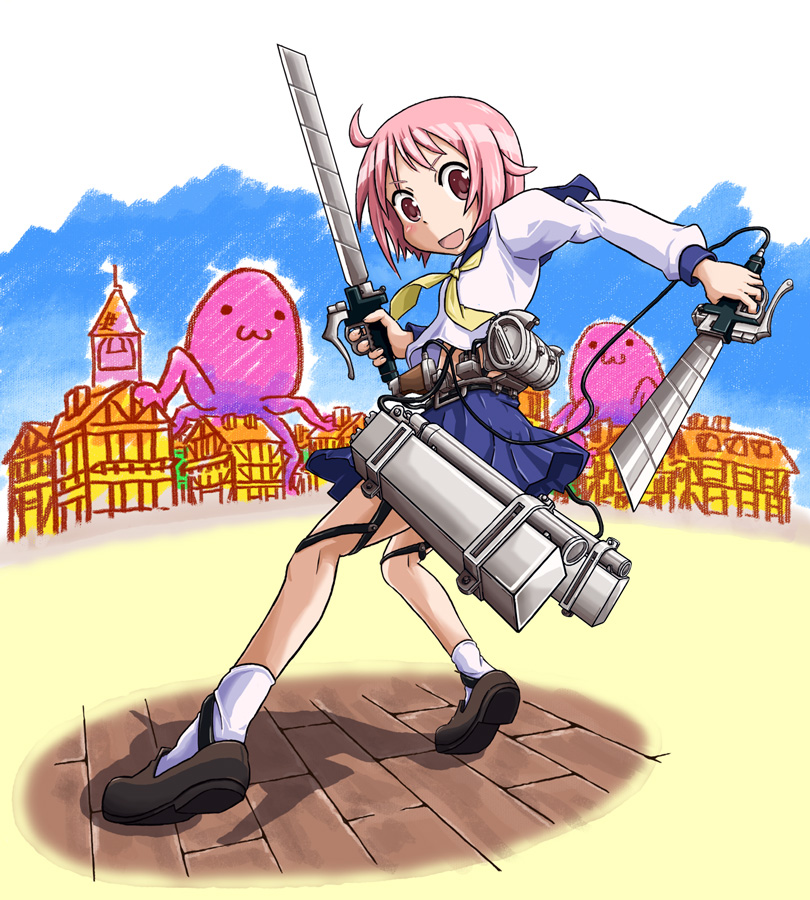 nonohara yuzuko (shingeki no kyojin and 1 more) drawn by kurage_(512572)