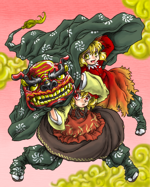 aki minoriko and aki shizuha (touhou) drawn by sarufu